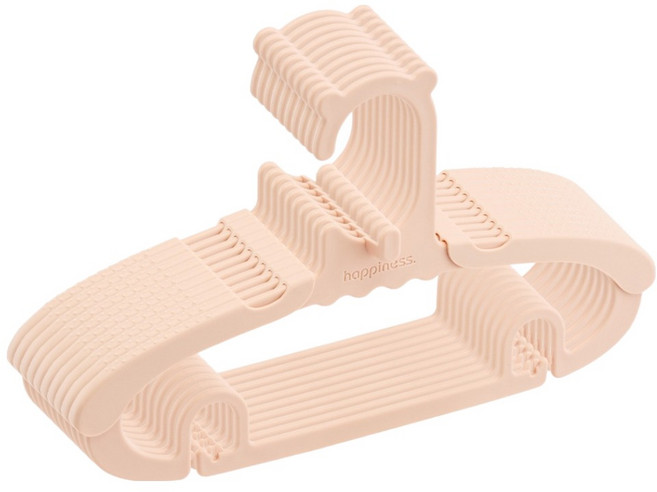 아가짱 길이조절 아기옷걸이, 핑크, 10개