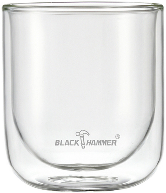 BLACK HAMMER 圓底雙層耐熱玻璃杯 240ml, 透明色, 1個