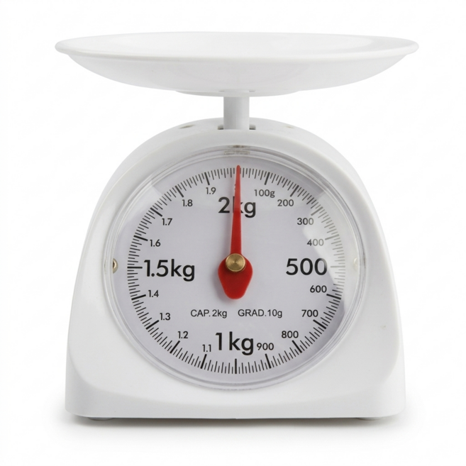 시샘 에코 주방저울, 2kg, 화이트