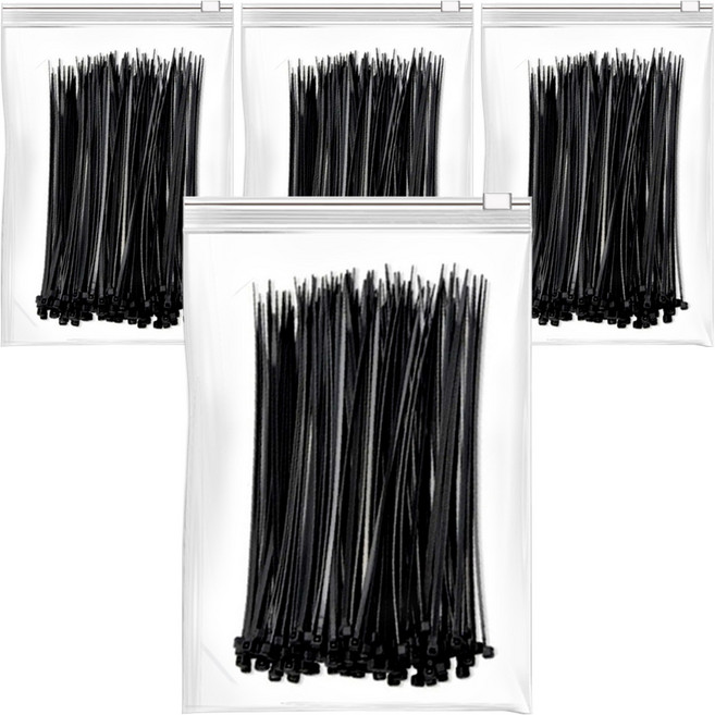 엔더 플렉시블 케이블 타이, 800개, 블랙