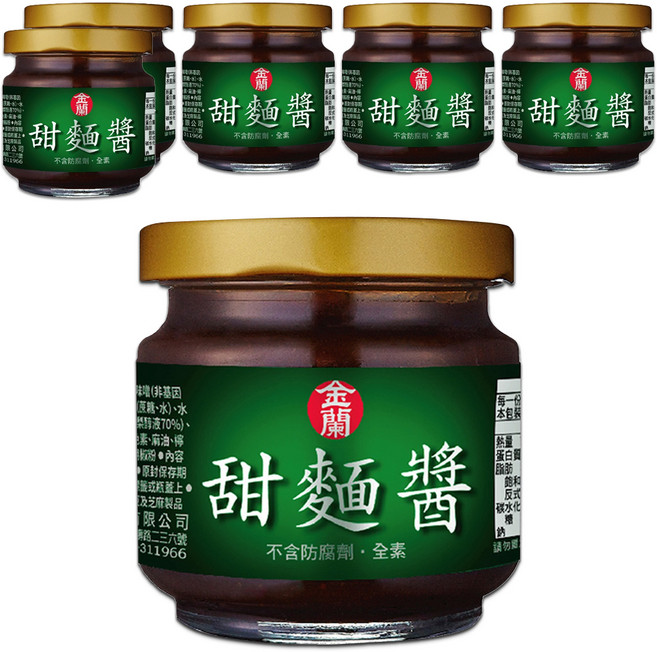 KIMLAN 金蘭 甜麵醬, 200g, 6罐