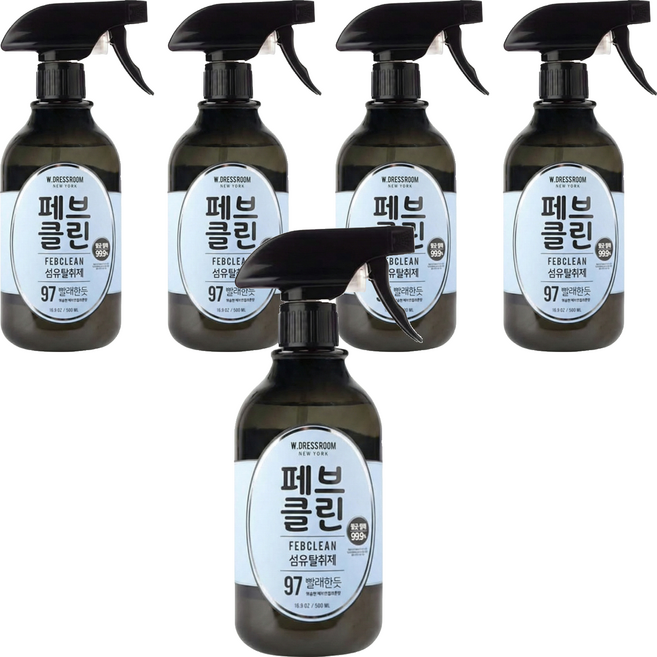 W.DRESSROOM 多麗絲 除臭噴霧 No.97四月柔棉, 500ml, 5瓶