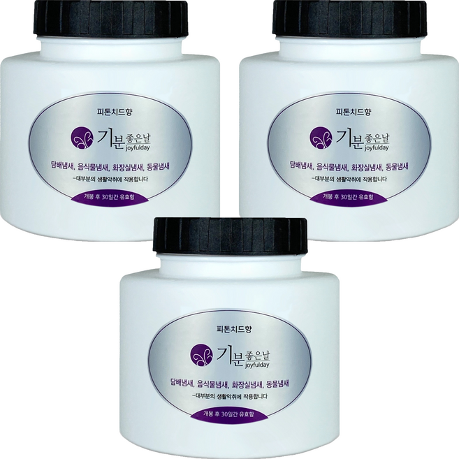 기분좋은날 냄새제거 카트리지 리필 대, 240g, 3개, 피톤치드