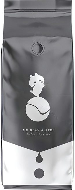 MR.BEAN&AFEI 豆豆先生與他的阿肥 義式絲絨特調豆咖啡豆, 咖啡豆(無研磨), 450g, 1包