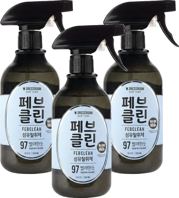 W.DRESSROOM 多麗絲 除臭噴霧 No.97四月柔棉, 500ml, 3瓶