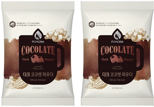 포모나 다크 코코렛 라떼 파우더, 800g, 2개
