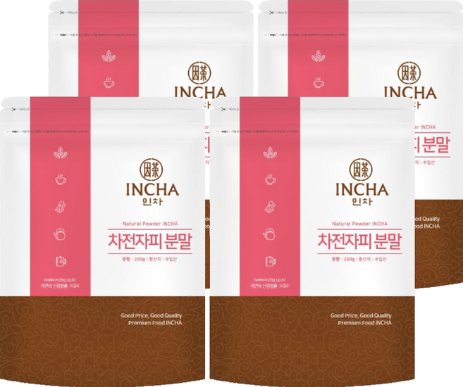 인차 차전자피분말, 4개, 200g