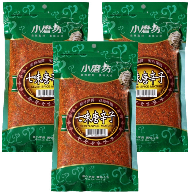 小磨坊 七味唐辛子, 300g, 3包