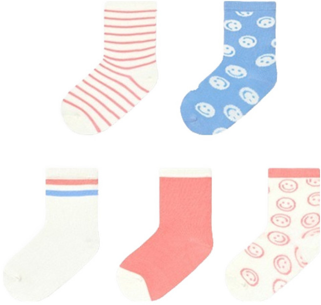 유니프랜드 핑키팝 민자 양말 5종 세트