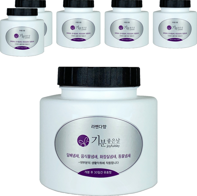 기분좋은날 냄새제거 카트리지 리필 대, 240g, 6개, 라벤다