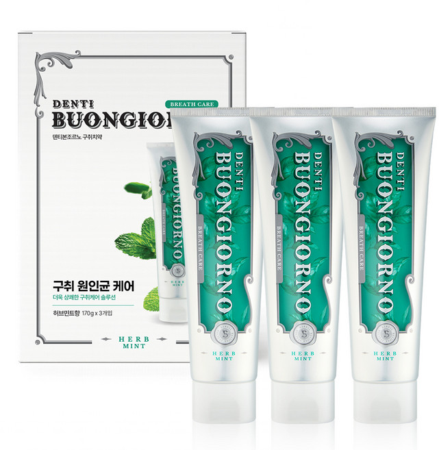 덴티본조르노 구취케어 치약, 170g, 3개