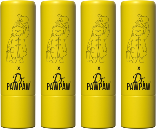 Dr.PAWPAW 台灣公司貨 柏靈頓熊 護唇膏 經典款, 4g, 4個, 透明色/果香