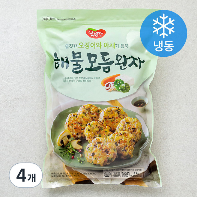 동원 해물모듬완자 (냉동), 1kg, 4개