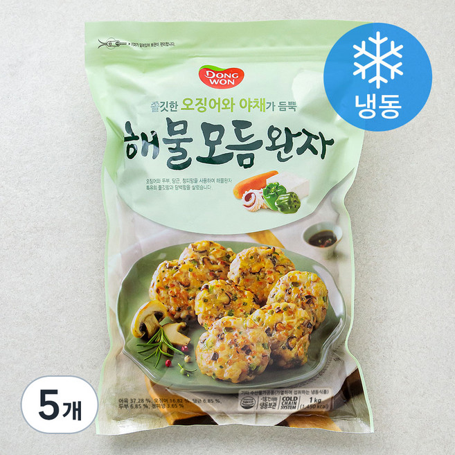 동원 해물모듬완자 (냉동), 1kg, 5개