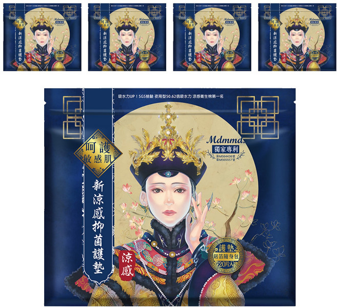 Mdmmd. 明洞國際 後宮涼感系列 新涼感抑菌護墊, 15cm, 20片, 5包