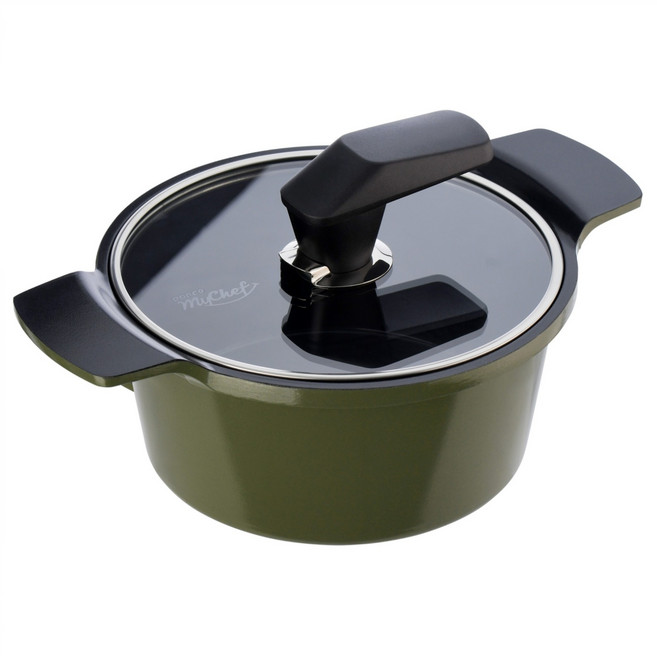 DORCO MyChef Essay系列 IH雙耳湯鍋, 1個, 橄欖綠, 24cm
