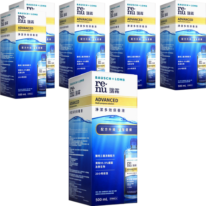BAUSCH LOMB 博士倫 瑞霖 淨潔多效保養液, 500ml, 6瓶