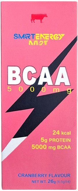 RED COW 紅牛 聰勁即溶BCAA 5000mg 蔓越莓 4包, 26g, 1盒