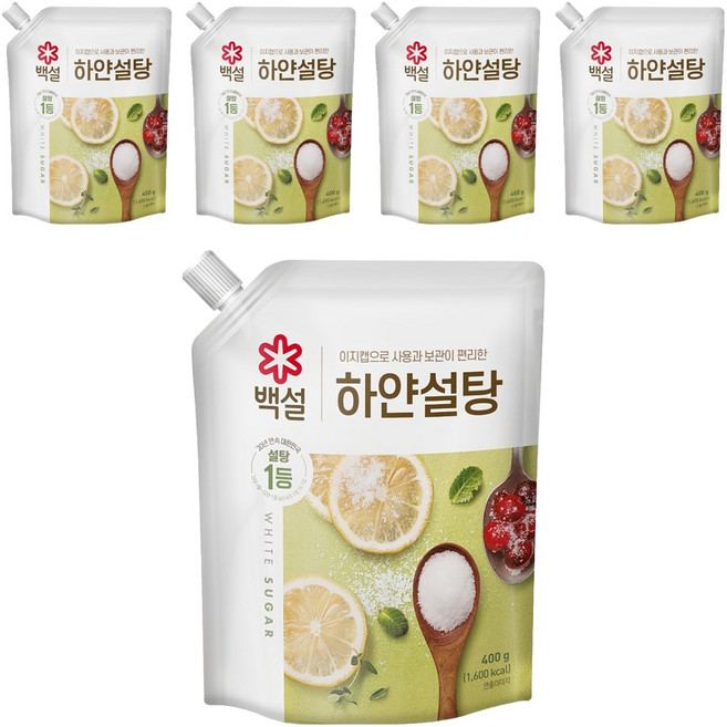 백설 하얀설탕, 400g, 5개