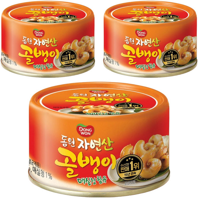 동원 자연산 매실청 골뱅이, 140g, 3개