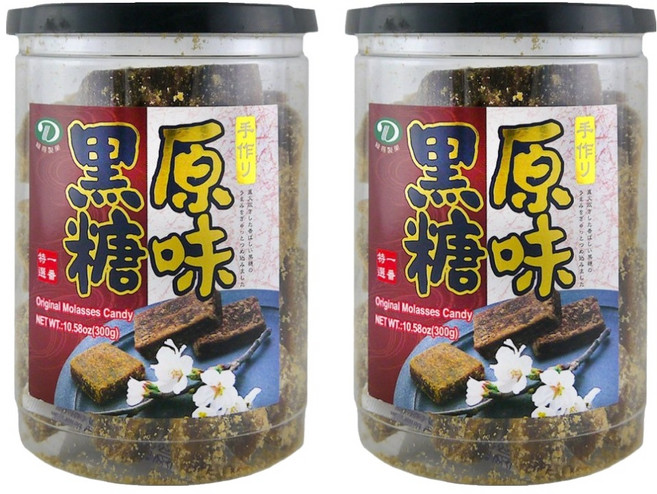 綠得製菓 原味黑糖塊, 300g, 2罐