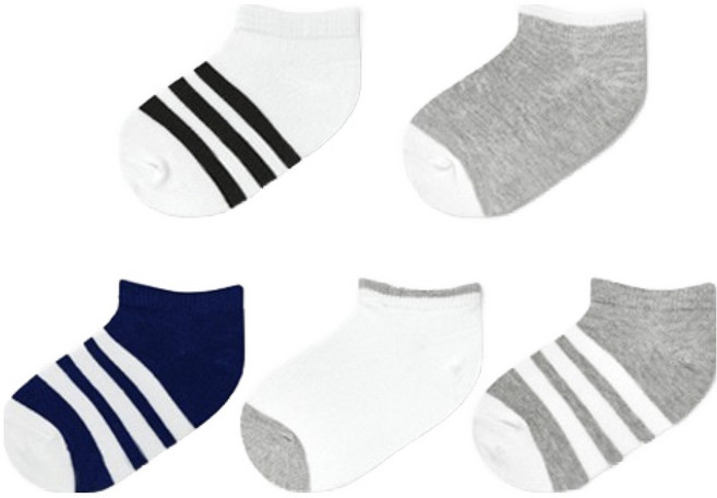 유니프랜드 모노라인 발목 양말 5종 세트