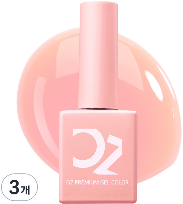 오즈네일 프리미엄 젤 컬러, 02 핑크 클리어, 10g, 3개