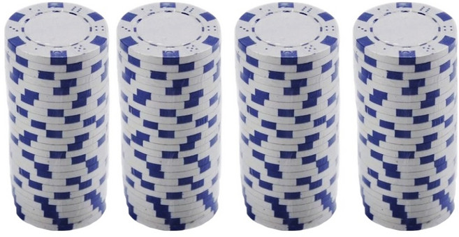 후니닷컴 경기용 숫자 카지노칩 100p, 화이트, 1세트