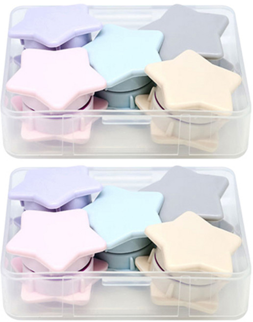 마그피아 파스텔 자석홀더 별형 5종 x 2p 세트, Yellow+Mint+Violet+Pink+Gray, 2세트
