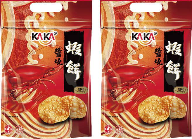 KAKA 卡卡 醬燒蝦餅 辣味, 80g, 2包
