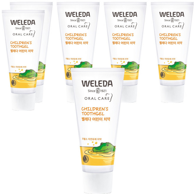 벨레다 무불소 어린이 치약, 50ml, 1개입, 6개