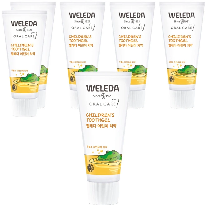벨레다 무불소 어린이 치약, 50ml, 6개 - 쿠팡