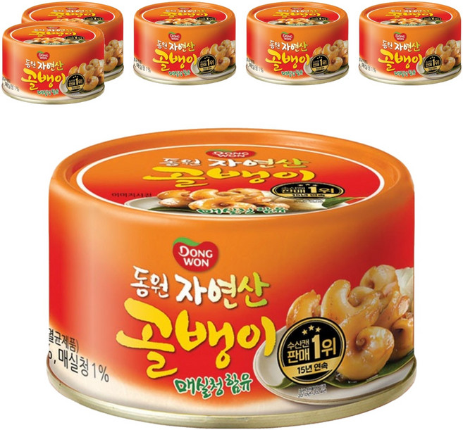 동원 자연산 매실청 골뱅이, 6개, 140g