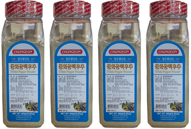 청은 중화용백후추, 450g, 4개