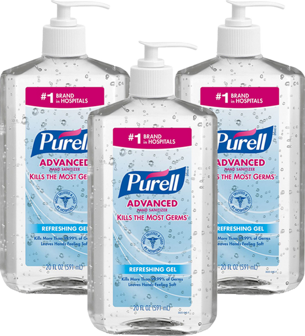 퓨렐 손소독제, 591ml, 3개