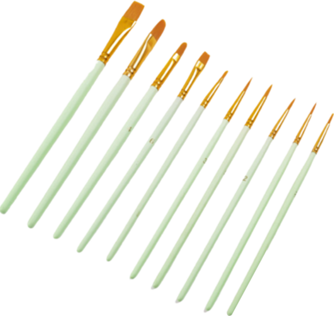 잇츠라이프 붓 세트 그린, 10종, 1세트