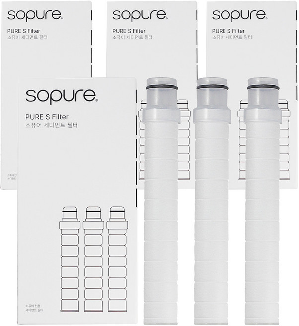 소퓨어 PURE9 전용 1차 세디먼트 필터 3p, 4개