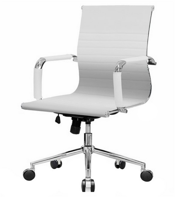 neo chair CENTURY 中世紀中型辦公椅, 白色