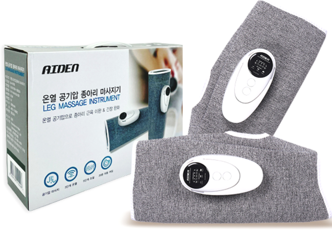 에이든 무선형 온열 찜질 공기압 종아리 마사지기 양쪽 세트, MJ-6706, 혼합색상