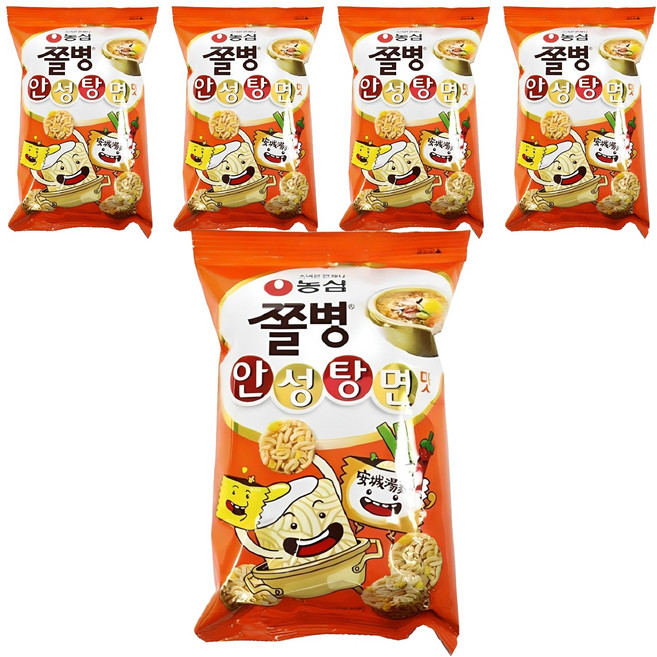 쫄병스낵 안성탕면맛, 77g, 5개