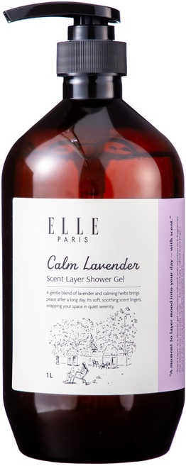 ELLE PARIS 센트레이어 퍼퓸 바디워시 [라벤더머스크], 1개, 1L
