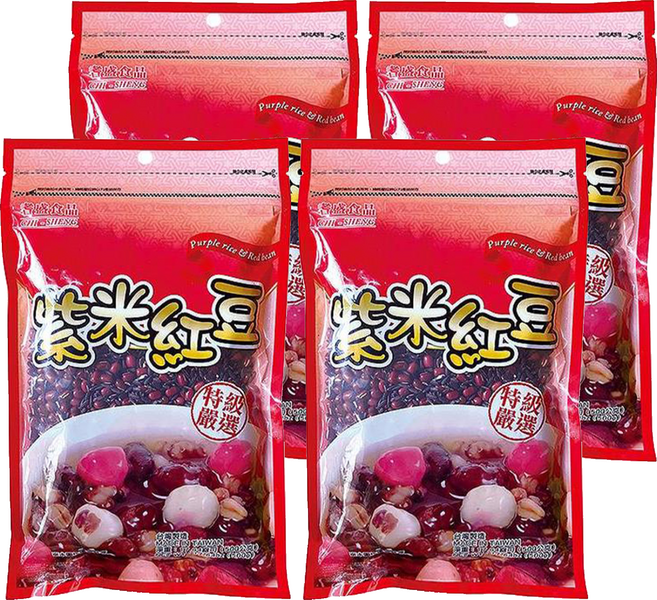 CHI-SHENG 耆盛食品 紫米紅豆, 500g, 4包