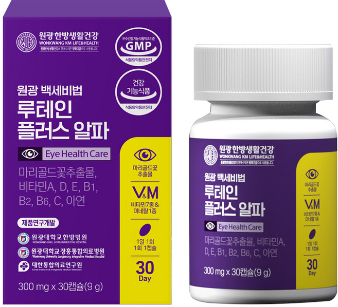 원광한방생활건강 백세비법 루테인 플러스 알파 9g, 1개, 30정