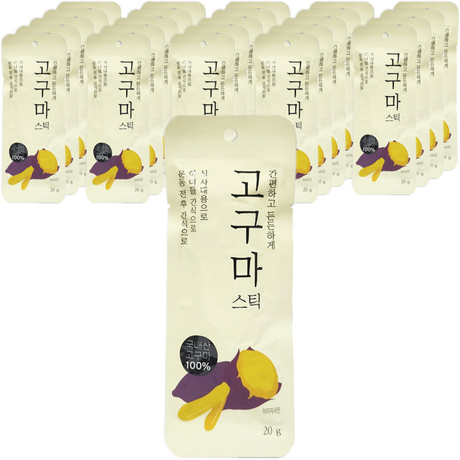 자연다움 국내산 고구마 스틱, 20g, 25개