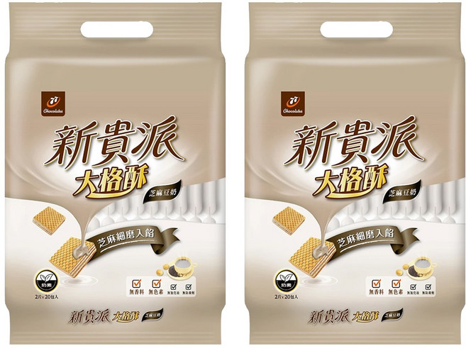 77 新貴派 大格酥 芝麻豆奶, 324g, 2袋