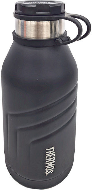 THERMOS 膳魔師 不鏽鋼真空保溫杯 旋開式開啟設計, 黑色, 940ml, 1個
