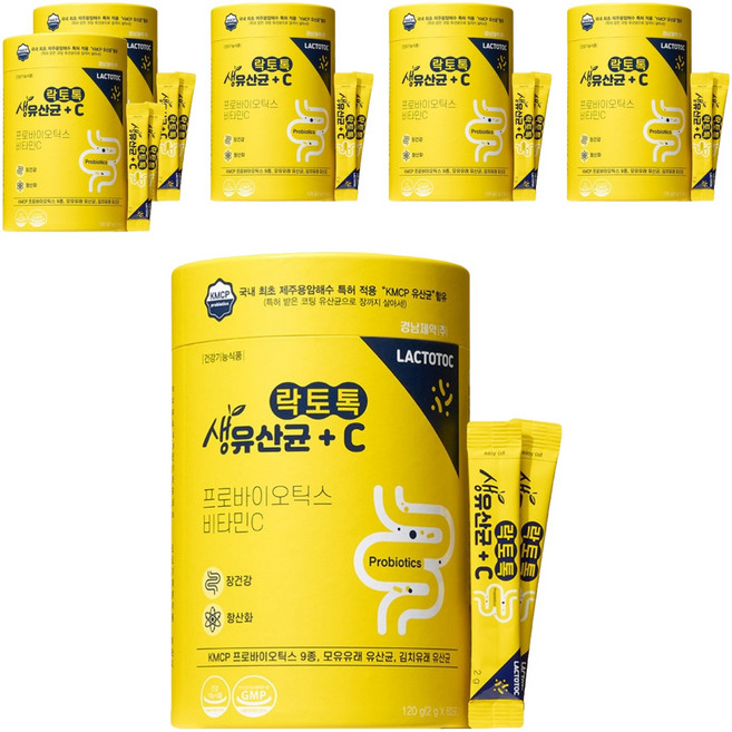 락토톡 생유산균 비타민C 60포, 120g, 6개