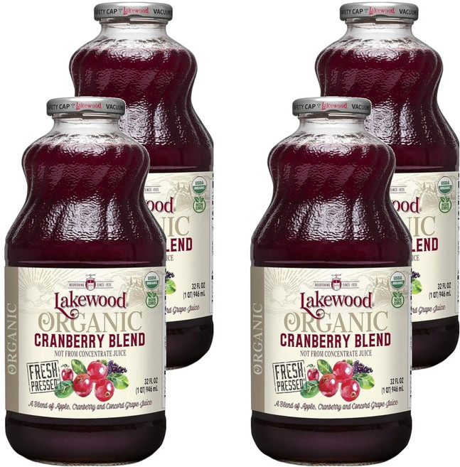 O'natural 歐納丘 Lakewood 有機莓果綜合果汁, 4瓶, 946ml