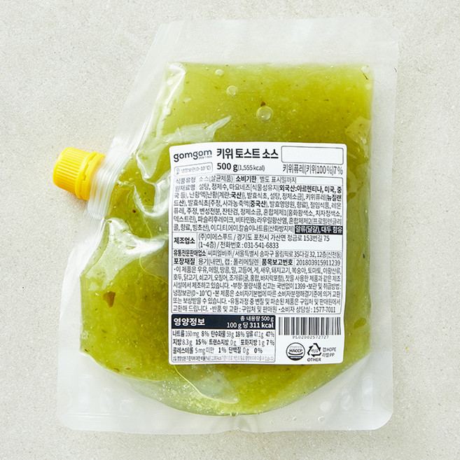 곰곰 키위 토스트 소스, 500g, 1개