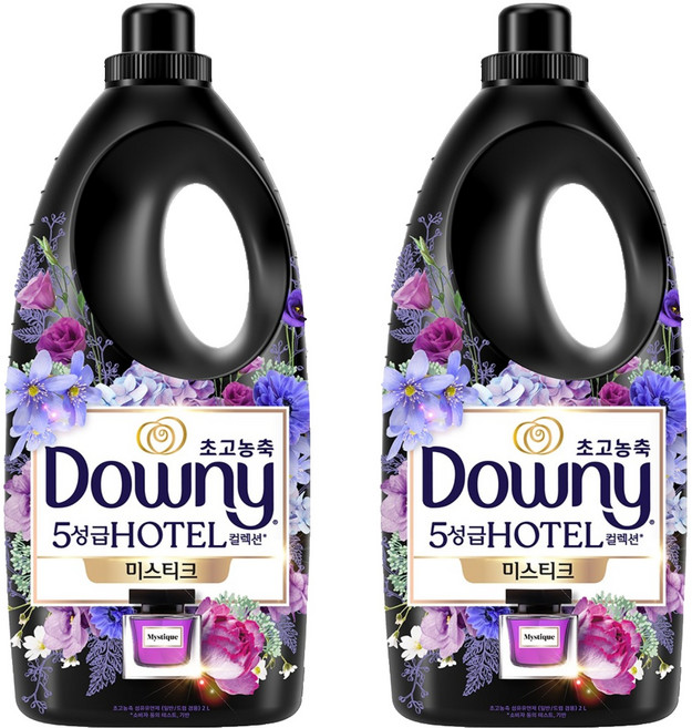 다우니 초고농축 호텔 컬렉션 섬유유연제 미스티크 본품, 2L, 2개